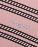 mahagrid (マハグリッド) ROPE LOGO STRIPED TEE [PINK]