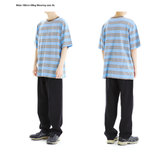 mahagrid (マハグリッド) ROPE LOGO STRIPED TEE [BLUE]