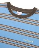 mahagrid (マハグリッド) ROPE LOGO STRIPED TEE [BLUE]