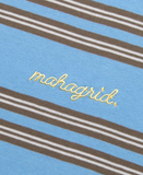 mahagrid (マハグリッド) ROPE LOGO STRIPED TEE [BLUE]