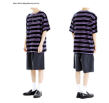 mahagrid (マハグリッド) ROPE LOGO STRIPED TEE [BLACK]