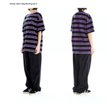 mahagrid (マハグリッド) ROPE LOGO STRIPED TEE [BLACK]