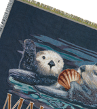 mahagrid (マハグリッド) SEA OTTER FAMILY BLANKET [NAVY]