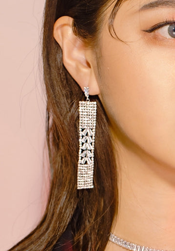 PASION (パシオン) [BLACKLABEL] Flat Drop Cubic & Cubic Harmony Earrings