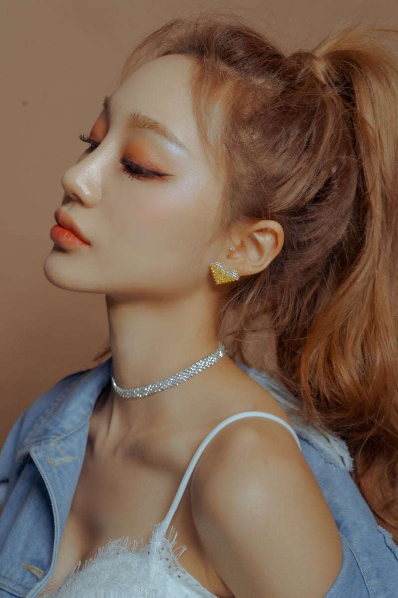 PASION (パシオン) [BLACKLABEL] RENEWEL Flat Square Cubic Choker (Silver)