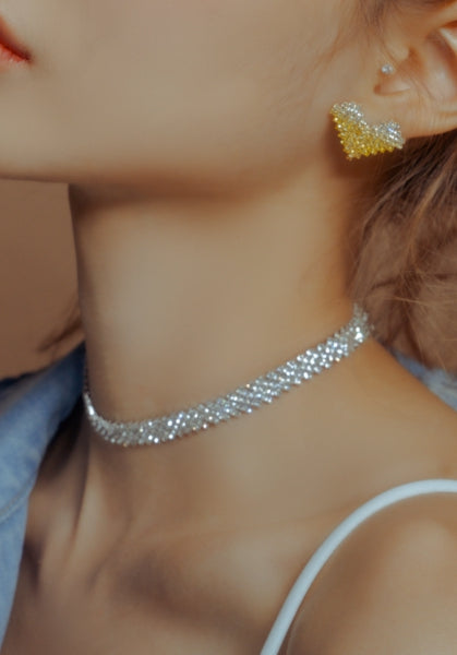 PASION (パシオン) [BLACKLABEL] RENEWEL Flat Square Cubic Choker (Silver)