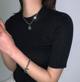 PASION (パシオン) Vintage Pendant Angle Chain Bracelet