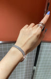 PASION (パシオン) [BLACKLABEL] Flat Square Cubic Bracelet (Silver)