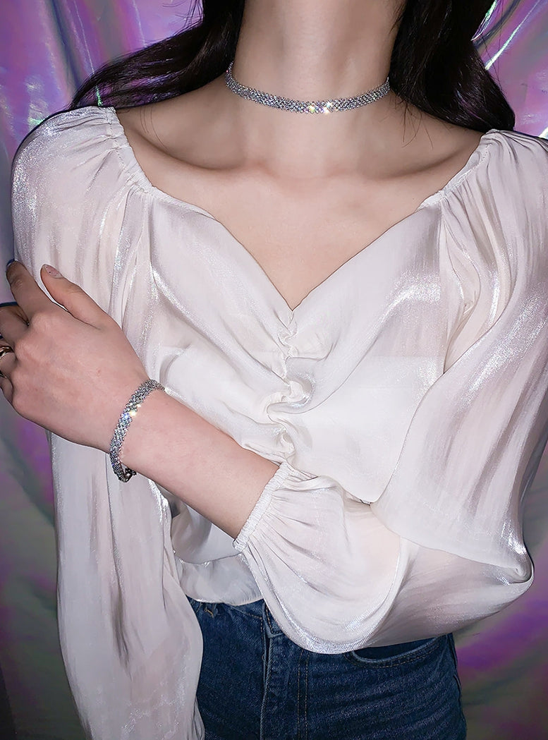 PASION (パシオン) [BLACKLABEL] Flat Square Cubic Bracelet (Silver)