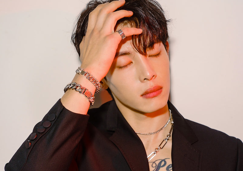 PASION (パシオン) [SILVER925] Smile Pendant Ball Chain Layered Bracelet (L)