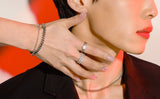 PASION (パシオン) [SILVER925] Smile Pendant Ball Chain Layered Bracelet (S)