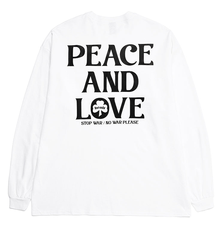 benir (ベニル) BENIR PEACE CLOVER LONG SLEEVE TEE [WHITE]