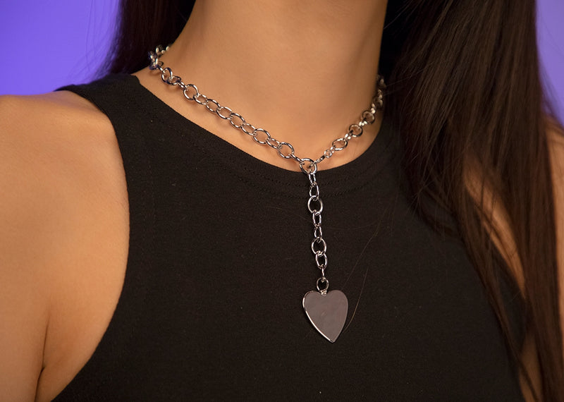 PASION (パシオン) Little Chain Heart Pendant Necklace