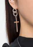 PASION (パシオン) twid chain cross earing
