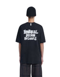 NOMANUAL(ノーマニュアル)  DOODLE LOGO T-SHIRT - BLACK