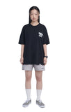 NOMANUAL(ノーマニュアル)  DOODLE LOGO T-SHIRT - BLACK