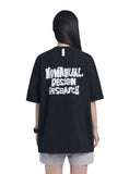 NOMANUAL(ノーマニュアル)  DOODLE LOGO T-SHIRT - BLACK