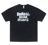NOMANUAL(ノーマニュアル)  DOODLE LOGO T-SHIRT - BLACK