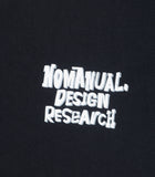 NOMANUAL(ノーマニュアル)  DOODLE LOGO T-SHIRT - BLACK