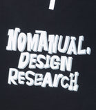 NOMANUAL(ノーマニュアル)  DOODLE LOGO T-SHIRT - BLACK