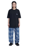 NOMANUAL(ノーマニュアル)  D.T CHECKERBOARD DENIM PANTS - WASHED BLUE