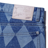 NOMANUAL(ノーマニュアル)  D.T CHECKERBOARD DENIM PANTS - WASHED BLUE
