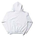 NOMANUAL(ノーマニュアル)  EMBROIDERED LOGO HOODIE - WHITE MELANGE