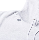 NOMANUAL(ノーマニュアル)  EMBROIDERED LOGO HOODIE - WHITE MELANGE