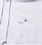 NOMANUAL(ノーマニュアル)  EMBROIDERED LOGO HOODIE - WHITE MELANGE