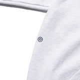 NOMANUAL(ノーマニュアル)  EMBROIDERED LOGO HOODIE - WHITE MELANGE