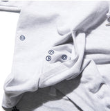 NOMANUAL(ノーマニュアル)  EMBROIDERED LOGO HOODIE - WHITE MELANGE