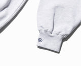 NOMANUAL(ノーマニュアル)  EMBROIDERED LOGO HOODIE - WHITE MELANGE