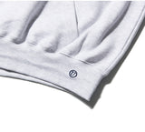 NOMANUAL(ノーマニュアル)  EMBROIDERED LOGO HOODIE - WHITE MELANGE