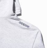 NOMANUAL(ノーマニュアル)  EMBROIDERED LOGO HOODIE - WHITE MELANGE