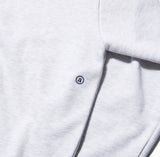 NOMANUAL(ノーマニュアル)  EMBROIDERED LOGO HOODIE - WHITE MELANGE