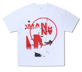 NOMANUAL(ノーマニュアル)  S.S PRINT T-SHIRT - WHITE