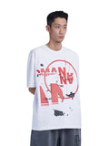 NOMANUAL(ノーマニュアル)  S.S PRINT T-SHIRT - WHITE