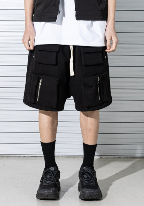 マスノウン(MASSNOUN) 4D MULTI POCKET SHORTS PANTS MSTSP002-BK