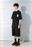 マスノウン(MASSNOUN) TWO TUCK WIDE BERMUDA PANTS MSTSP003-BK