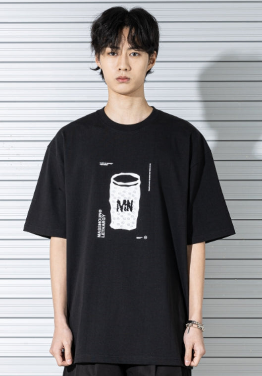 マスノウン(MASSNOUN) TUMBLER OVERSIZED T-SHIRTS MSTTS002-BK