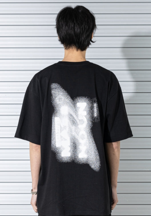 マスノウン(MASSNOUN)  BLACKHOLE OVERSIZED T-SHIRTS MSTTS004-BK