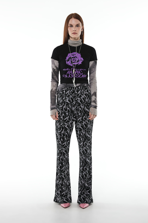 MMIC(エムエムアイシー) PLEATS LOGO BANDING PANTS GY