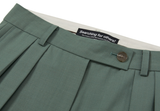 MMIC(エムエムアイシー) 2 TUCKS WOOL WIDE SLACKS GR