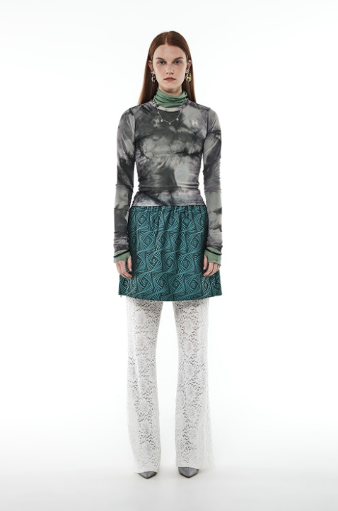 MMIC(エムエムアイシー) TIE DYED MESH L/SL T-SHIRT GY