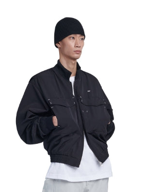 NOMANUAL(ノーマニュアル)  G-8 NYLON JACKET - BLACK
