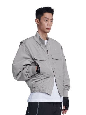 NOMANUAL(ノーマニュアル) G-8 NYLON JACKET - SAND GRAY