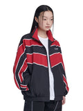 NOMANUAL(ノーマニュアル) LINE TRACK JACKET - RED