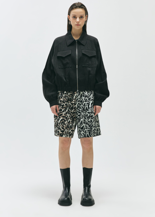 MMIC(エムエムアイシー) LINEN SHIIRTS JACKET BK