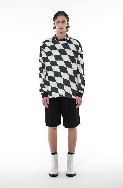 MMIC(エムエムアイシー) CHECKERBOARD WAFFLE L/SL T SHIRT IV