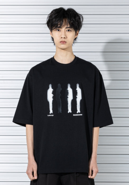 マスノウン(MASSNOUN) PROJECTION FOUR MEN T-SHIRTS MSTTS005-BK
